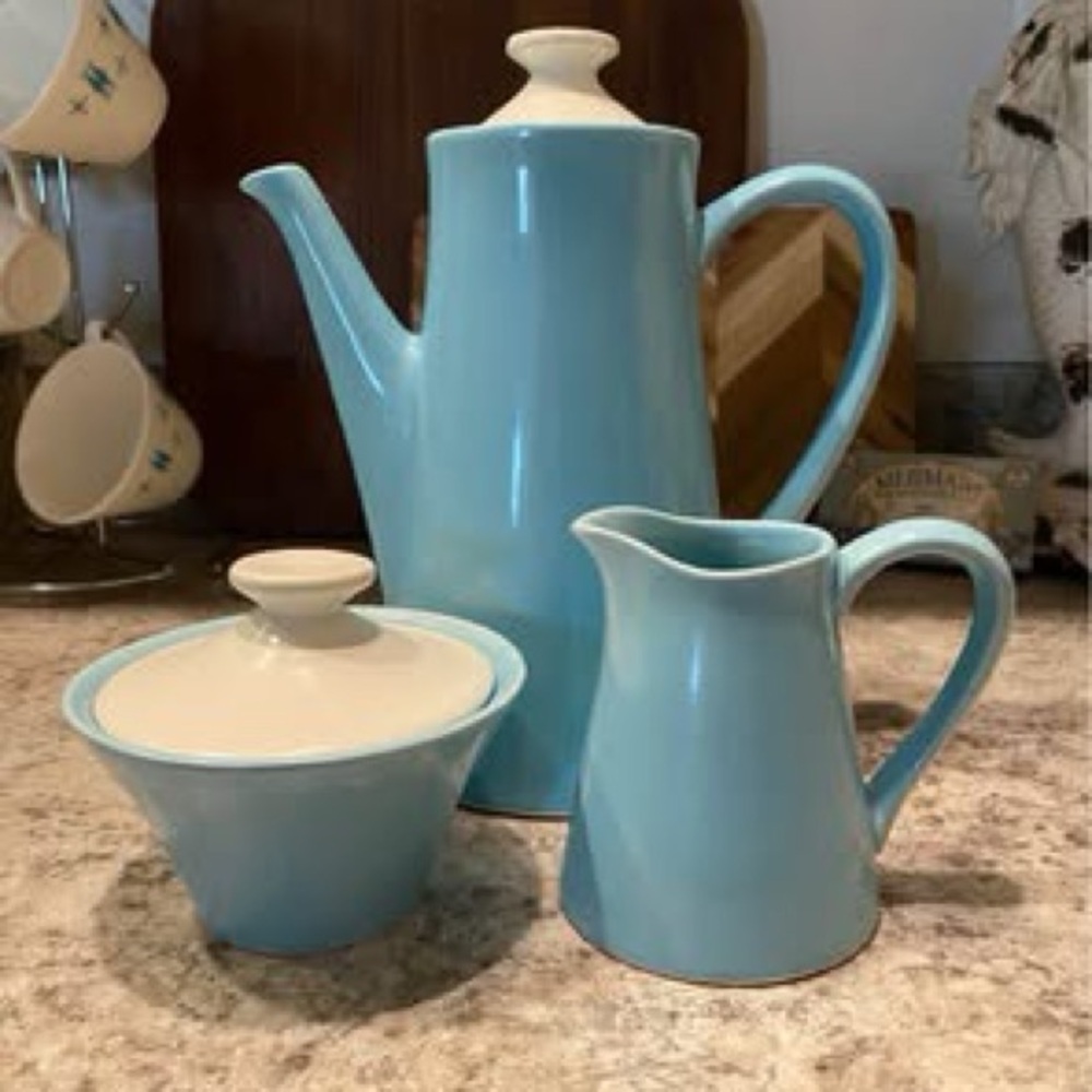 Blue and White Ceramic Tea Set